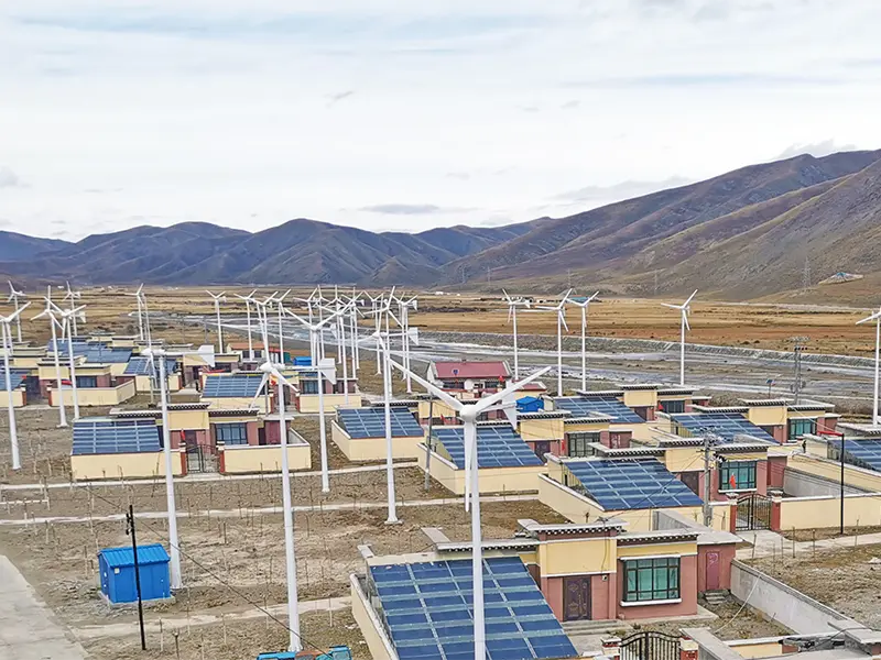Qinghai 7500w wind-solar hybrid grid-connected